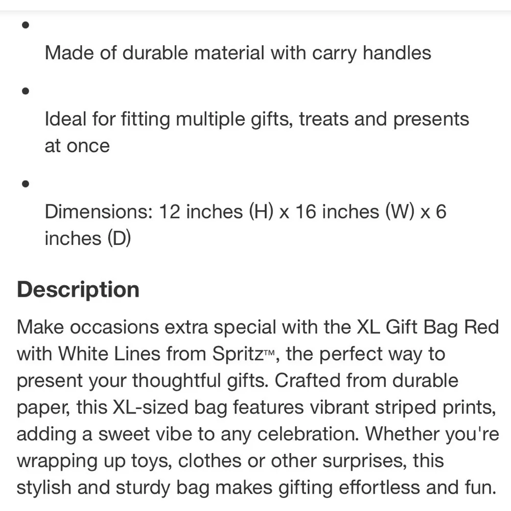 New Bundle of 12 Target Spritz Red Polka Dot Gift bags